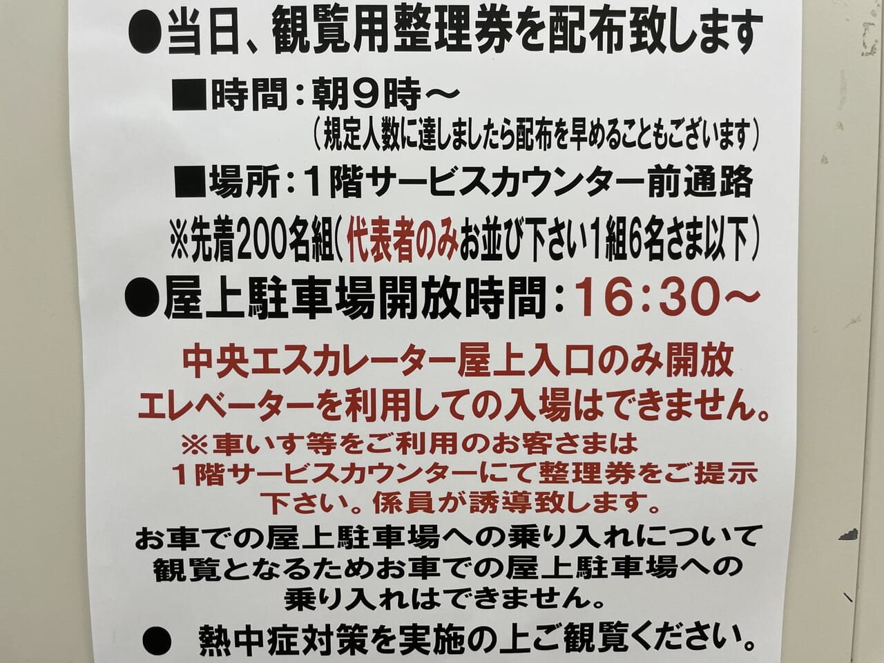 イオン上田の案内掲示