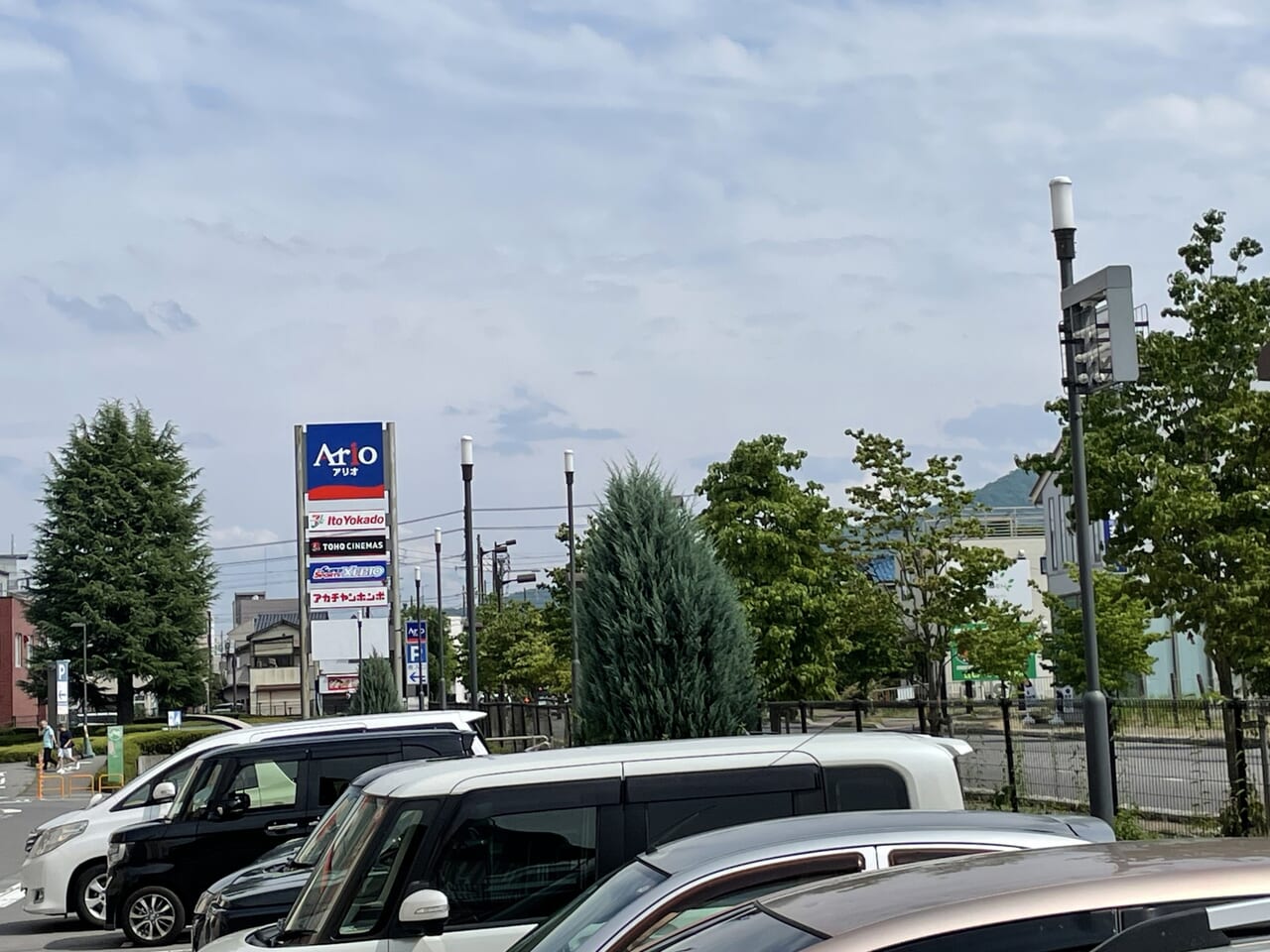 アリオ上田の千曲川側の駐車場