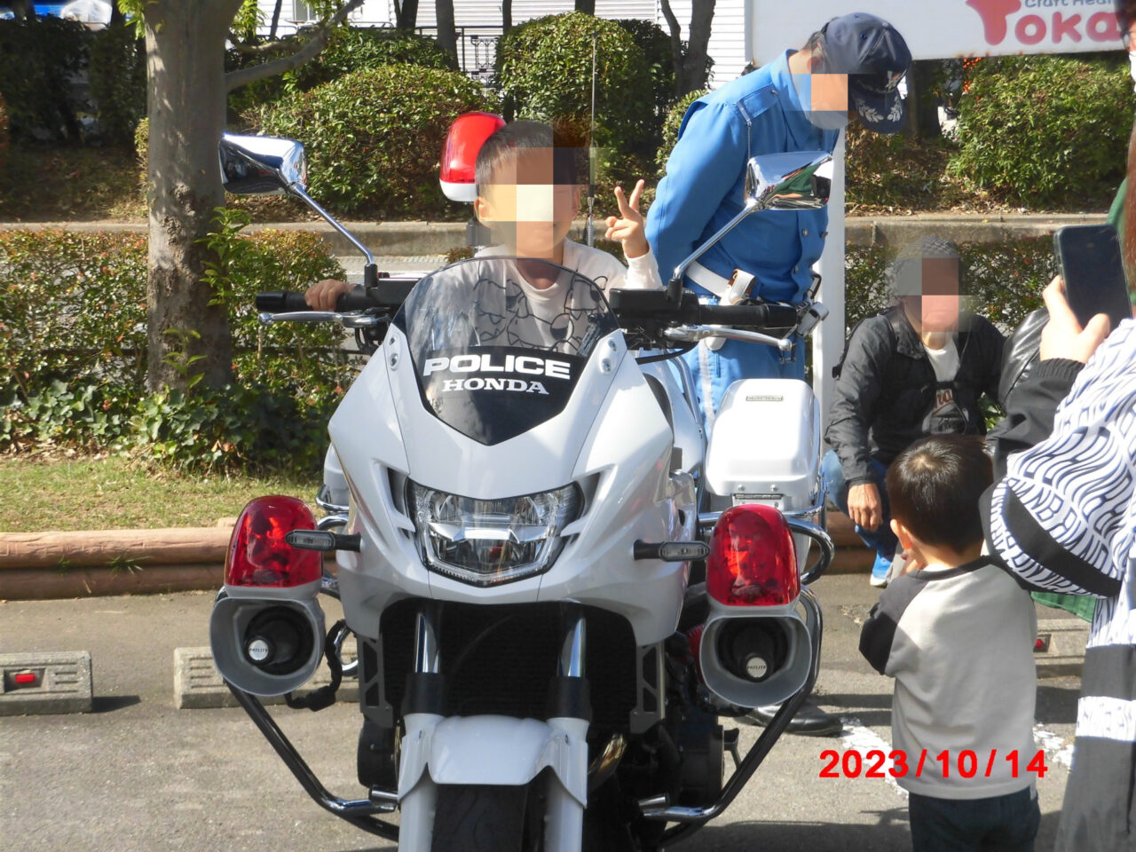 白バイの乗車体験