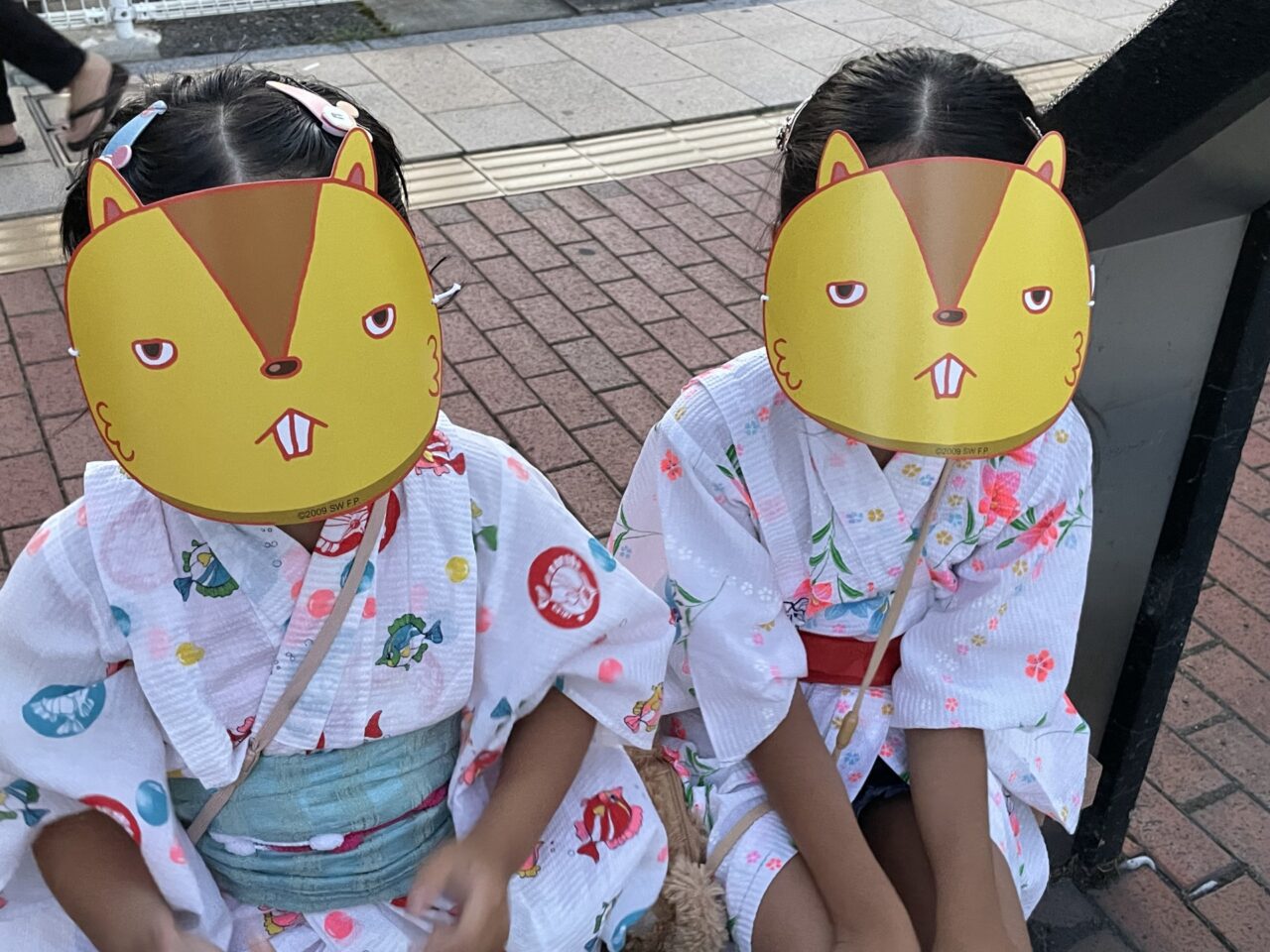 昨年の上田わっしょい飛び入り連のお面