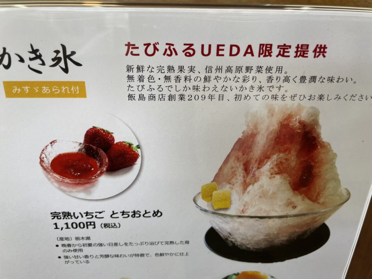 かき氷の説明