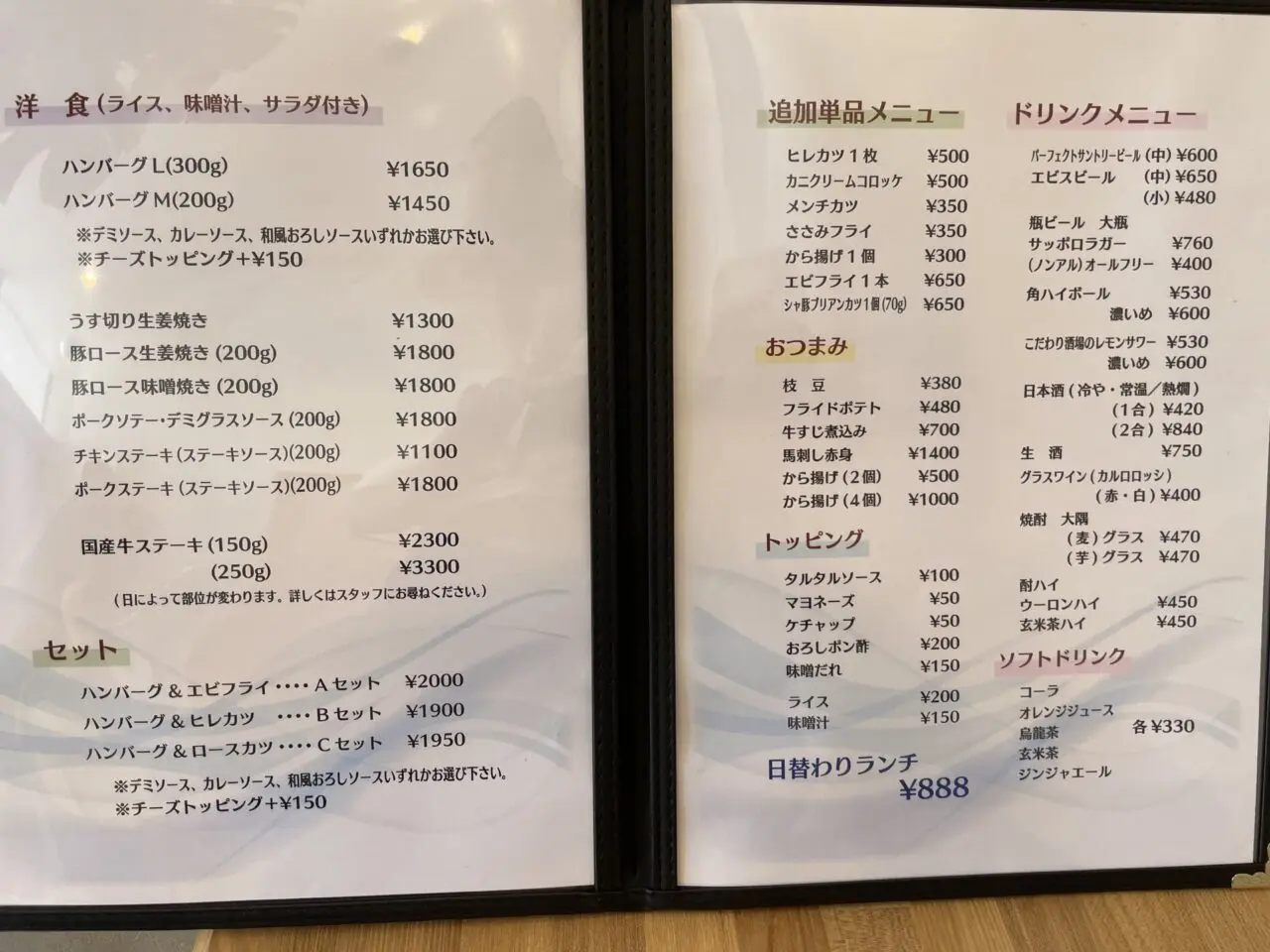 メニュー